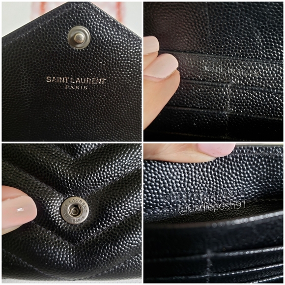 *SOLD* Authentic Pre-owned Yves Saint Laurent Grain De Poudre Envelope Wallet - Picture 14 of 15